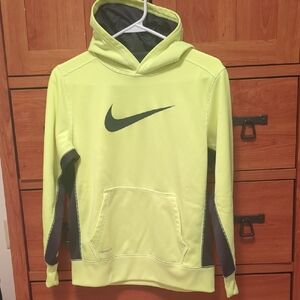 Nike Yellow/Green Hoodie with Black Logo/Therma-Fit/Like New/Youth Large
